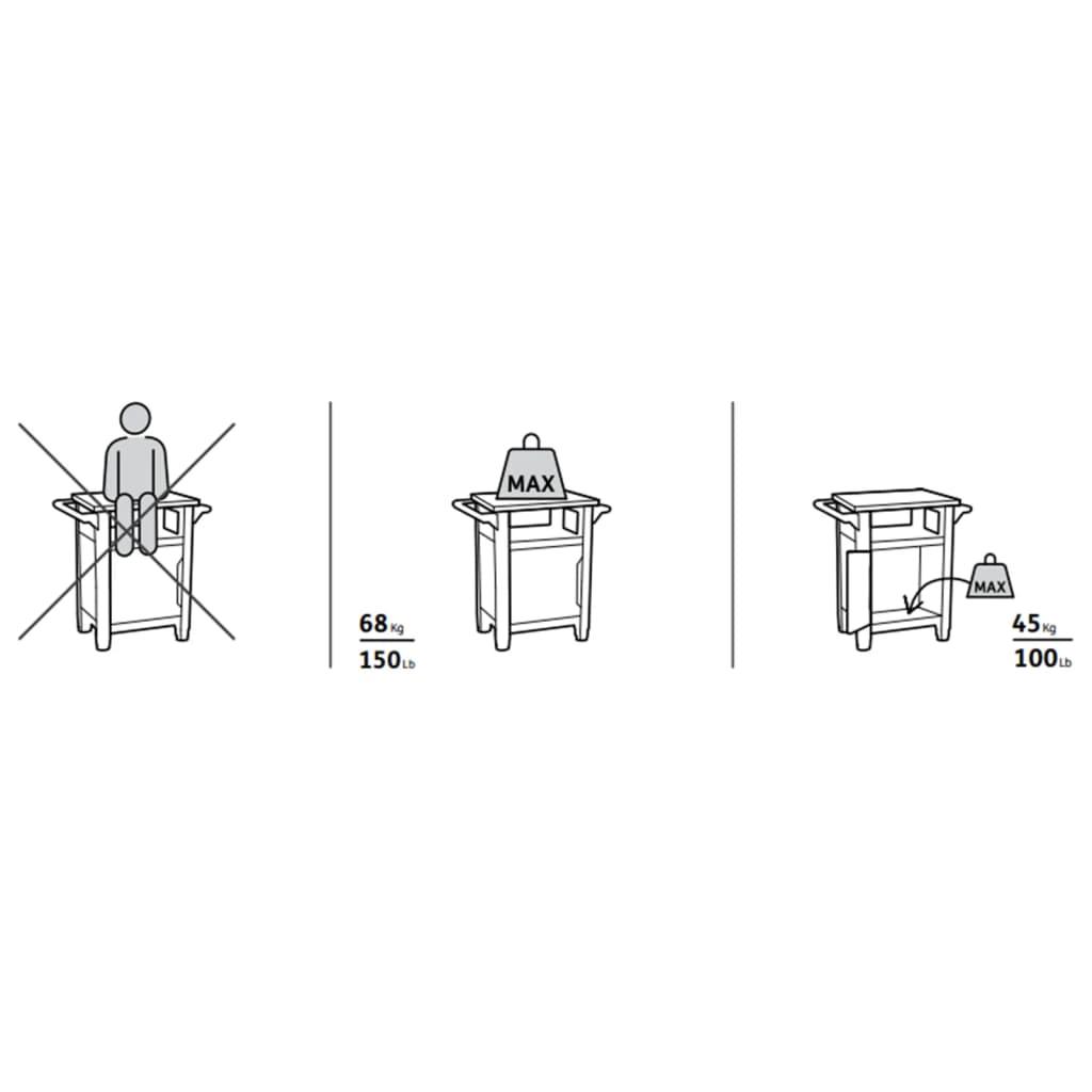 Keter Multifunktionellt grillbord Unity Classic träimitation - HQ5