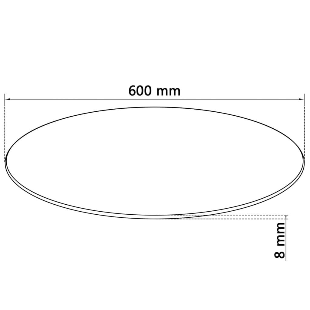 Bordsskiva i härdat glas 600 mm rund - HQ5