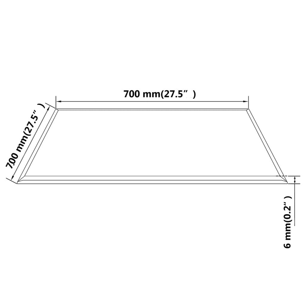 Bordsskiva härdat glas kvadratisk 700x700 mm - HQ5