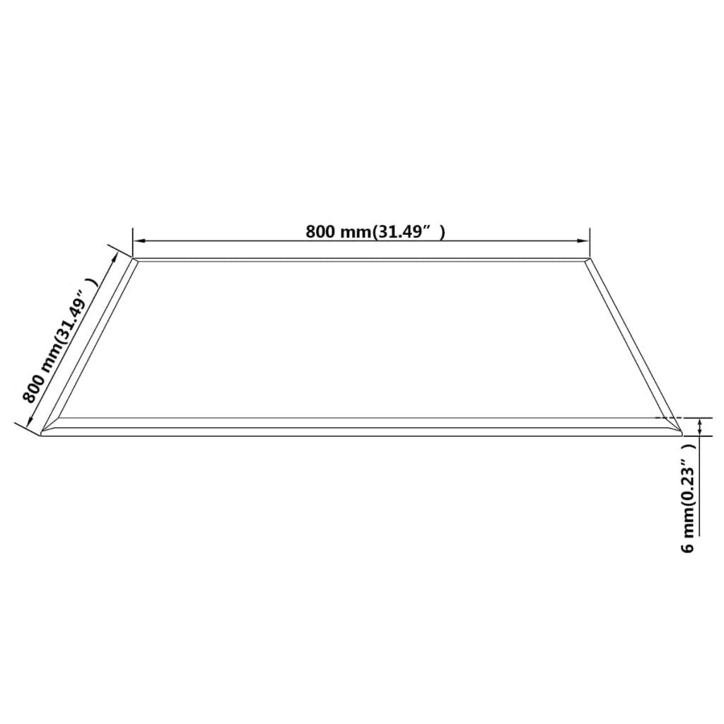 Bordsskiva härdat glas 800x800 mm kvadratisk - HQ5