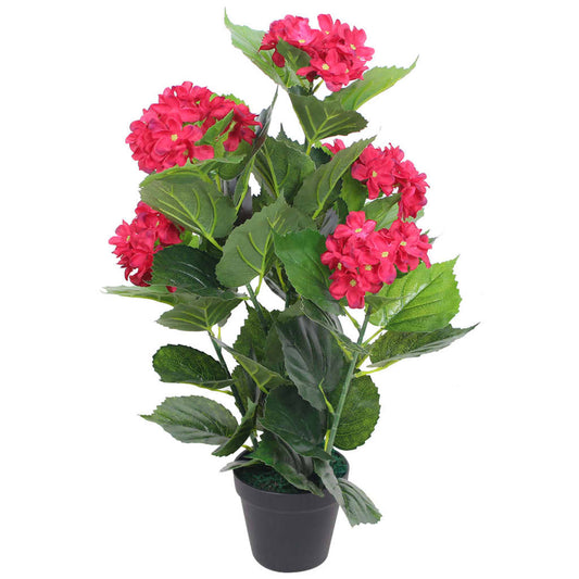 Konstväxt Hortensia med kruka 60 cm röd