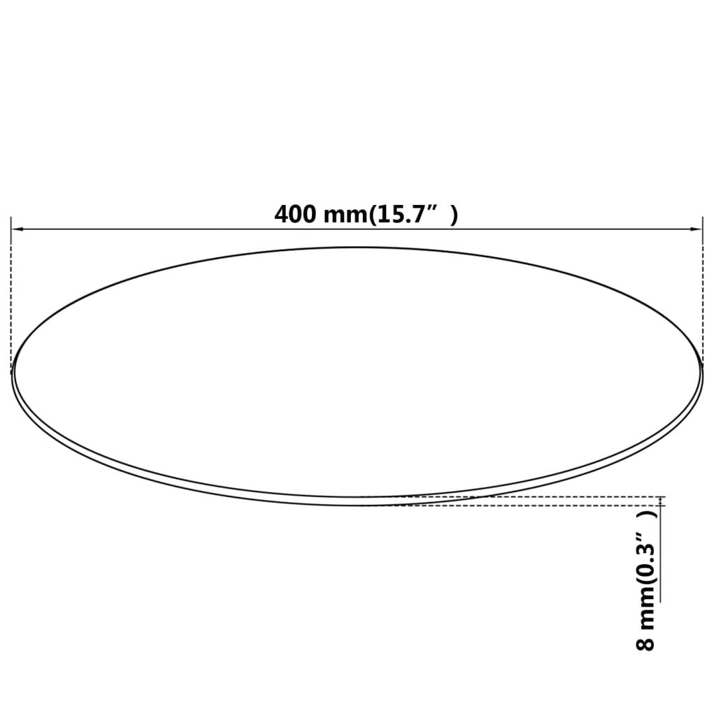 Bordsskiva i härdat glas 400 mm rund - HQ5