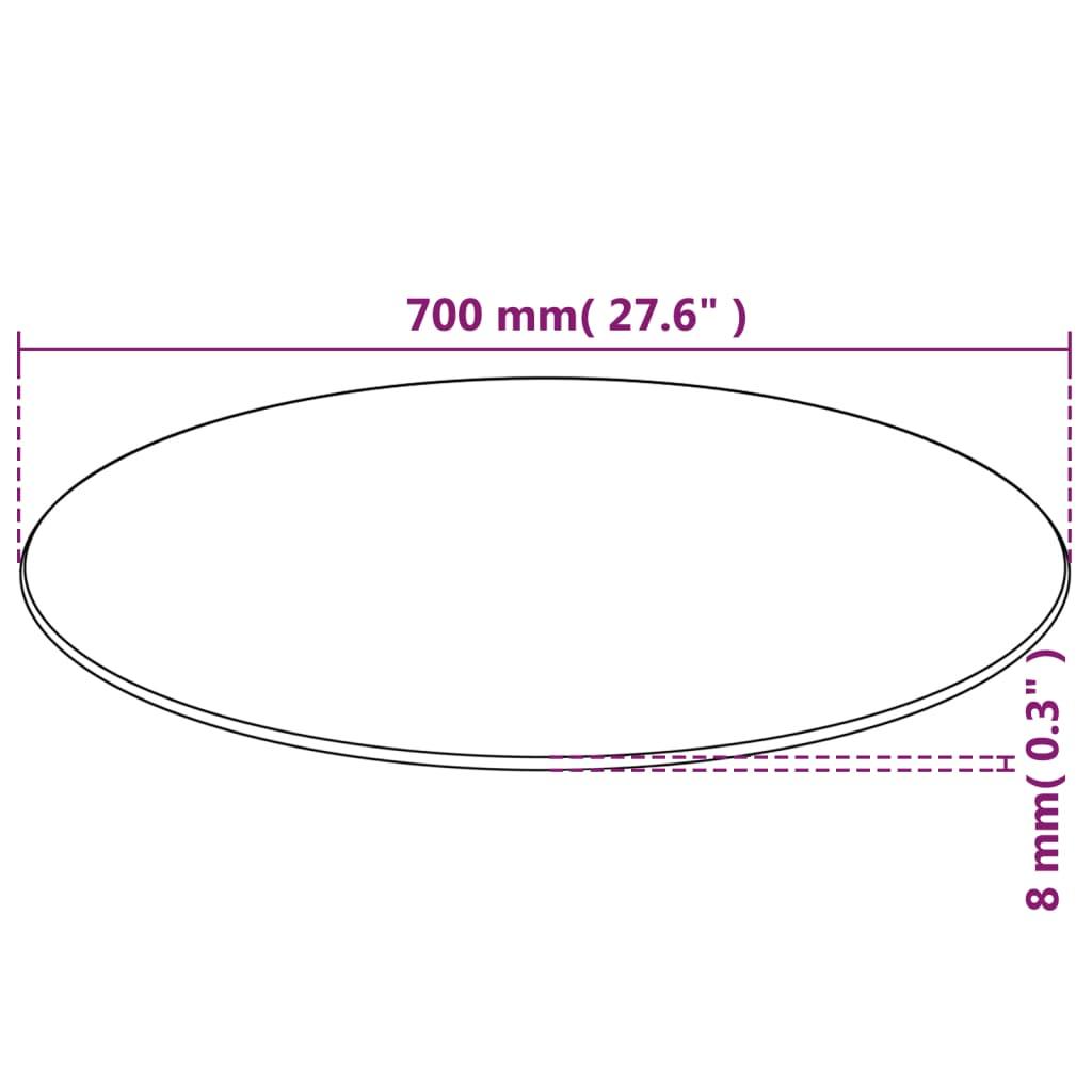 Bordsskiva i härdat glas 700 mm rund - HQ5