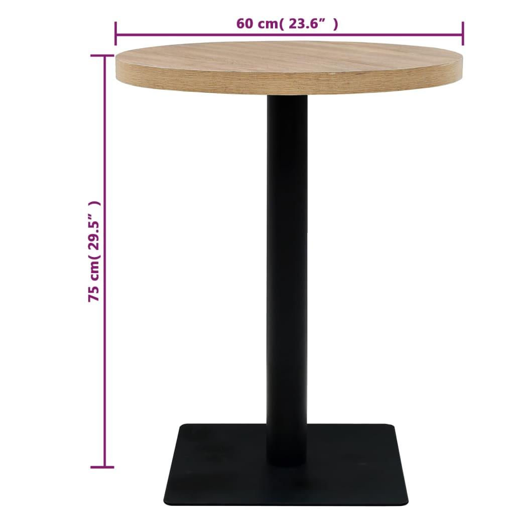 Bistrobord MDF och stål rund 60x75 cm ekfärgad - HQ5