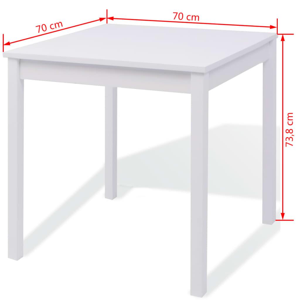 Matbord och stolar 3 delar furu vit - HQ5