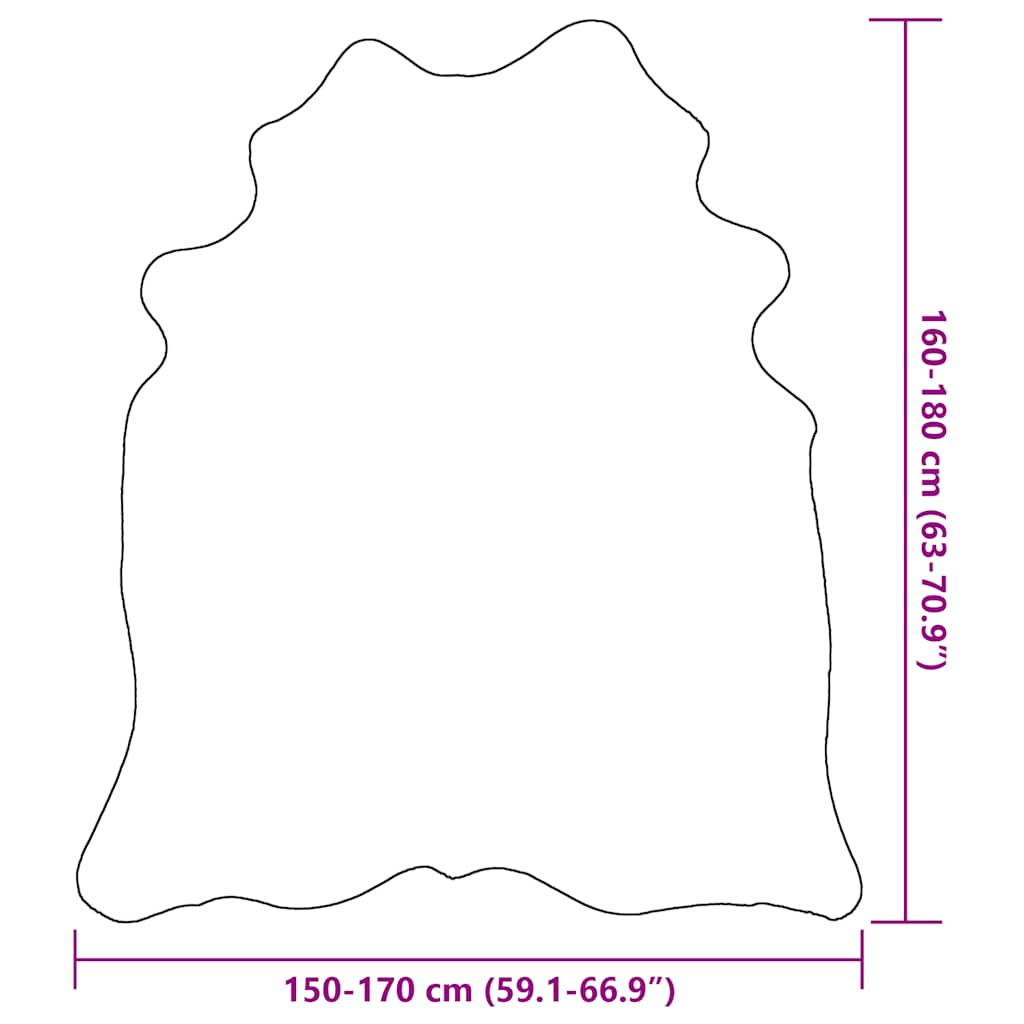 Matta äkta kohud svart 150x170 cm