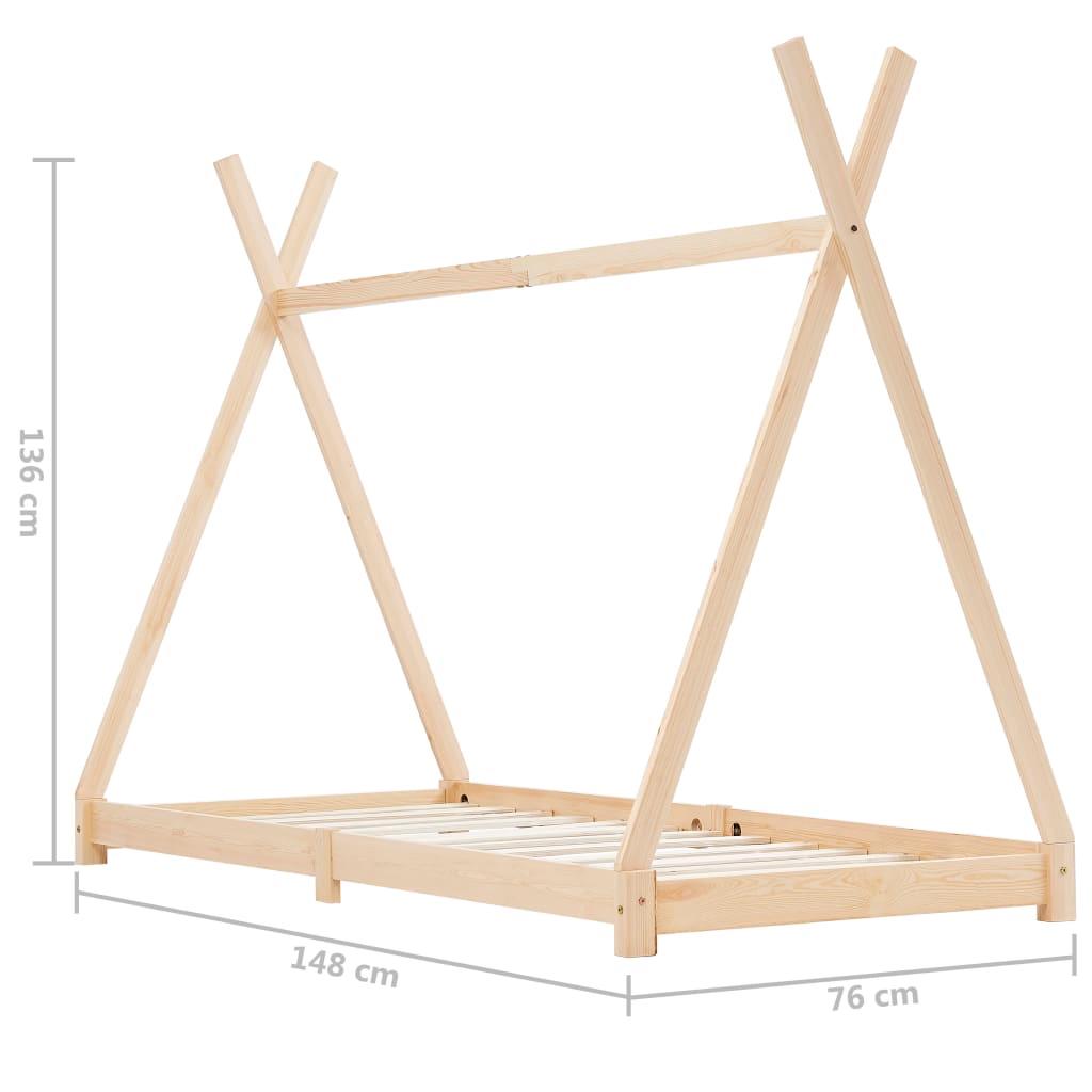 Barnsäng massiv furu 70x140 cm - HQ5