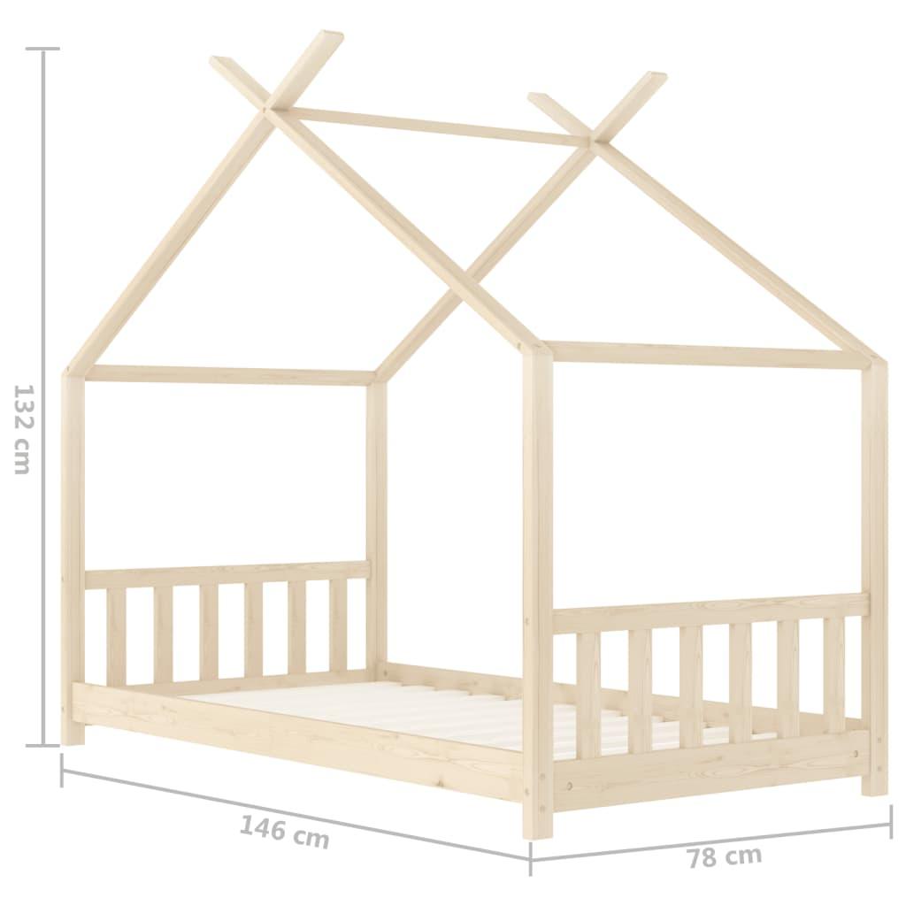 Barnsäng massiv furu 70x140 cm - HQ5