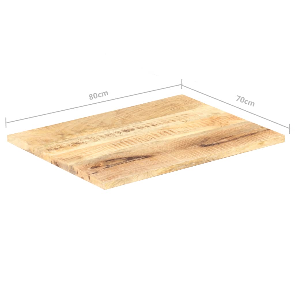 Bordsskiva i massivt mangoträ 25-27 mm 80x70 cm