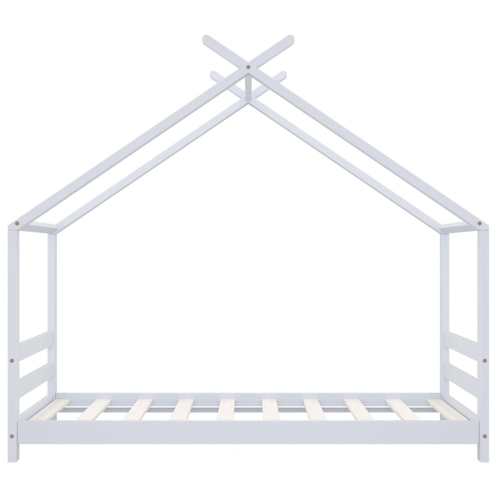 Barnsäng vit massiv furu 80x160 cm