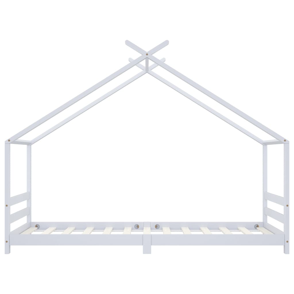 Barnsäng vit massiv furu 90x200 cm