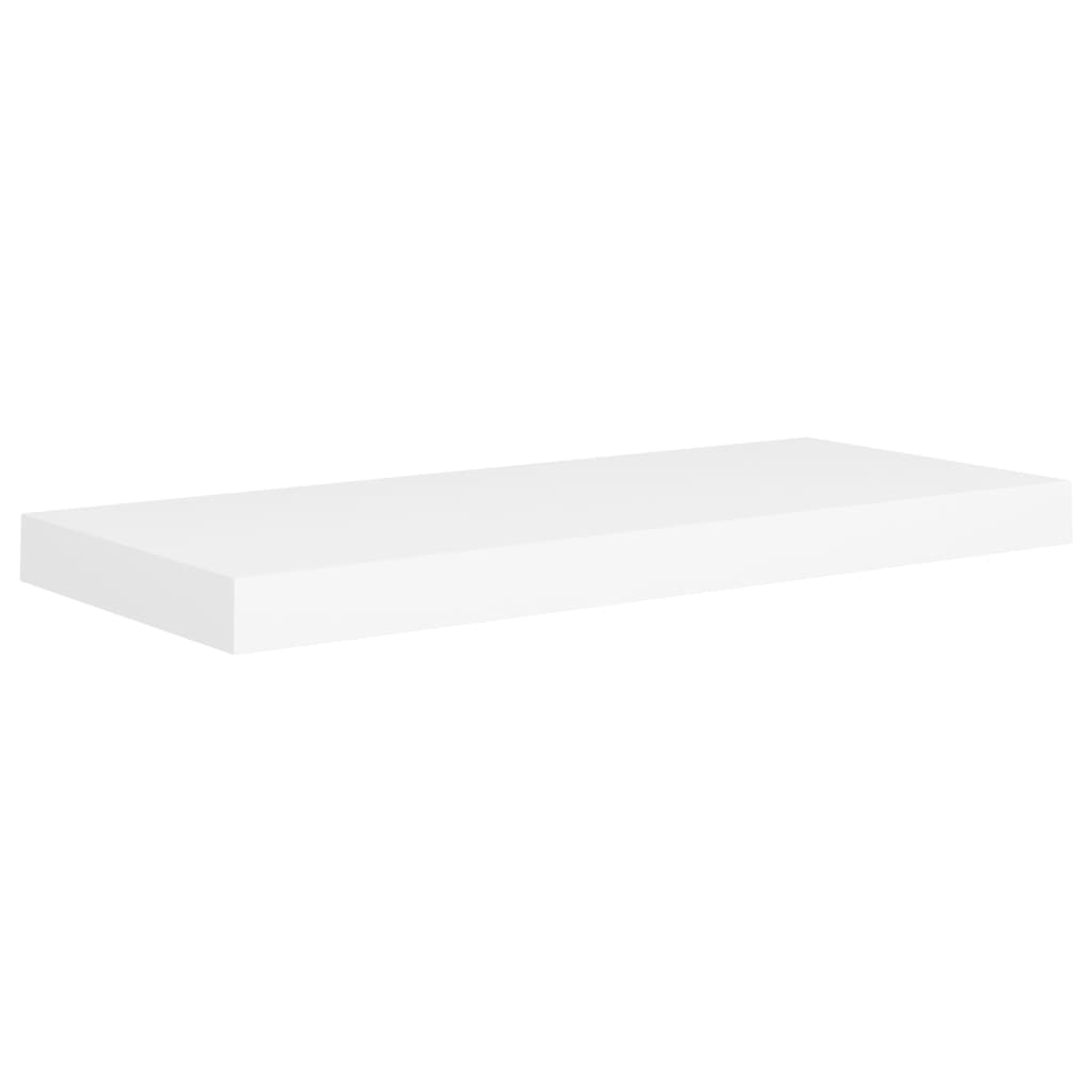 Svävande vägghyllor 2 st vit 60x23,5x3,8 cm MDF