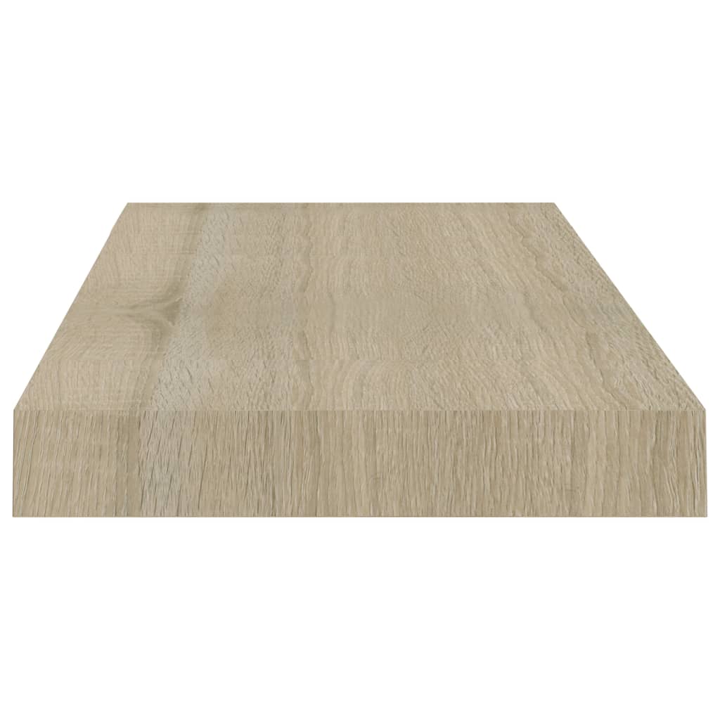 Svävande vägghyllor 4 st ek 50x23x3,8 cm MDF