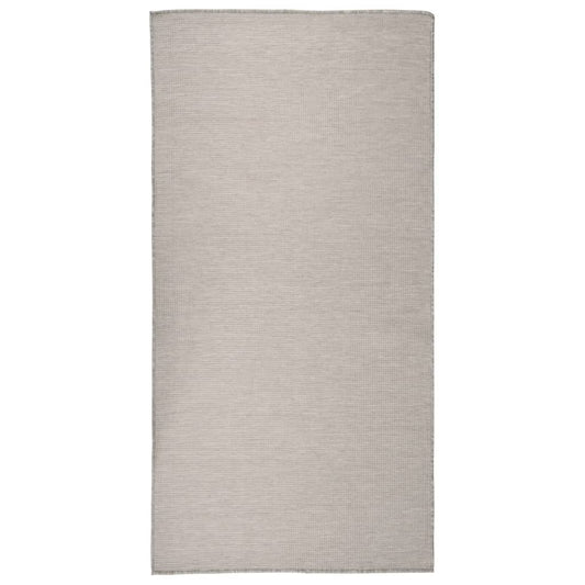 Utomhusmatta plattvävd 100x200 cm taupe