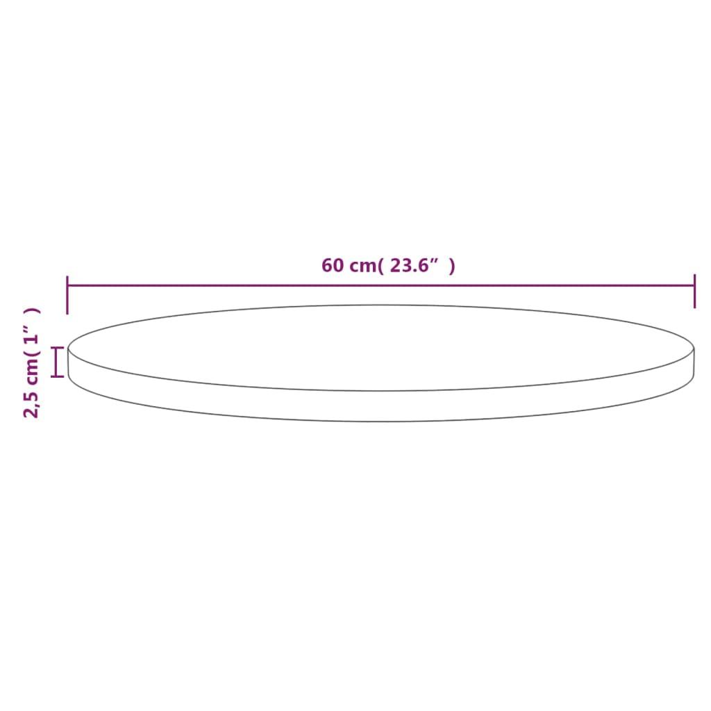 Bordsskiva Ø60x2,5 cm massiv furu - HQ5