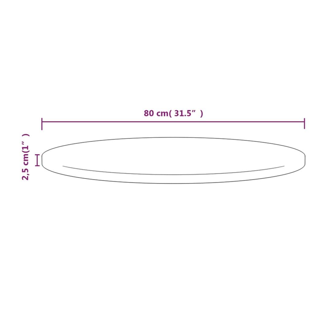 Bordsskiva Ø80x2,5 cm massiv furu - HQ5