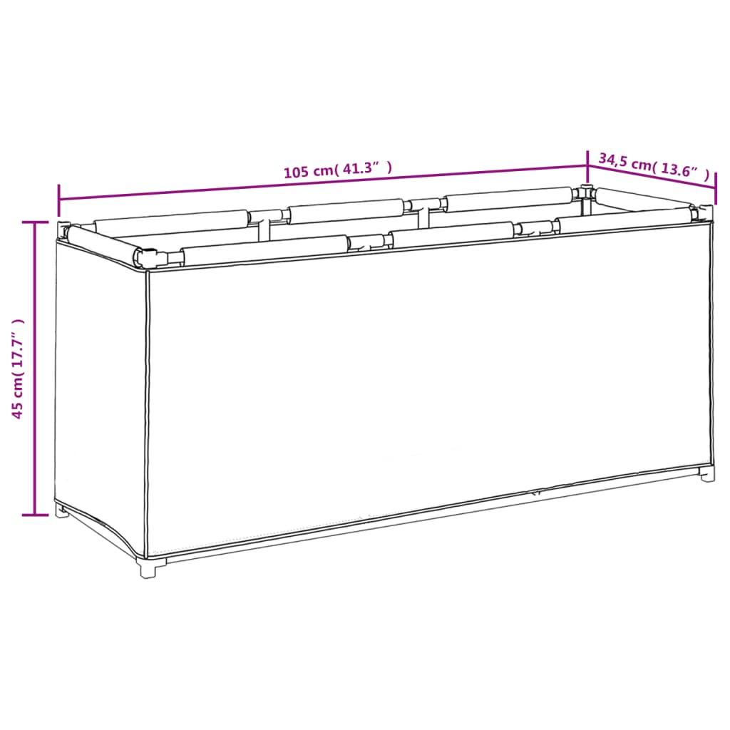 Förvaringslåda svart 105x34,5x45 cm tyg - HQ5