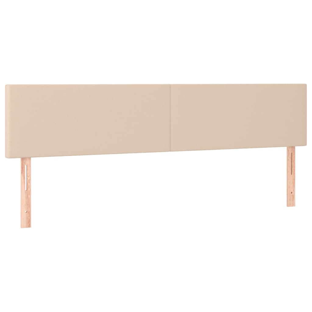 Sänggavel LED cappuccino 180x5x78/88 cm konstläder