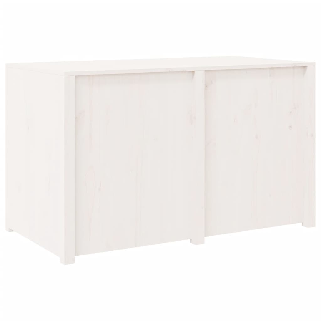 Köksskåp för utomhusbruk vit 106x55x64 cm massiv furu