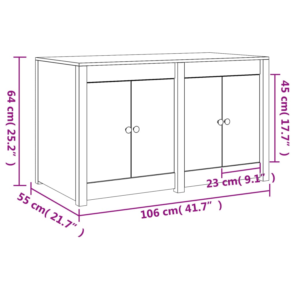 Köksskåp för utomhusbruk 106x55x64 cm douglasträ