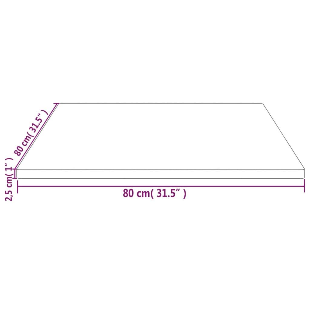 Bordsskiva 80x80x2,5 cm massiv furu fyrkantig - HQ5