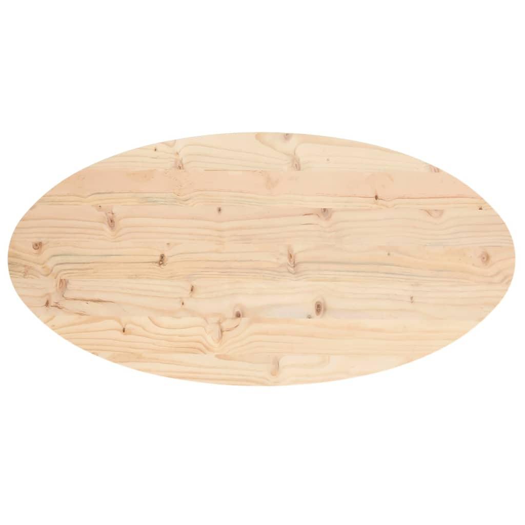 Bordsskiva 100x50x2,5 cm oval massiv furu - HQ5