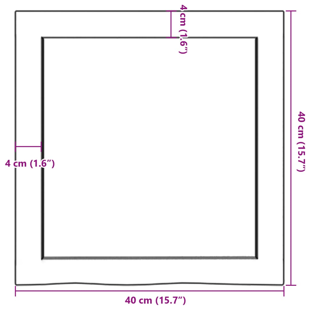 Vägghylla ljusbrun 40x40x(2-6) cm behandlad massiv ek