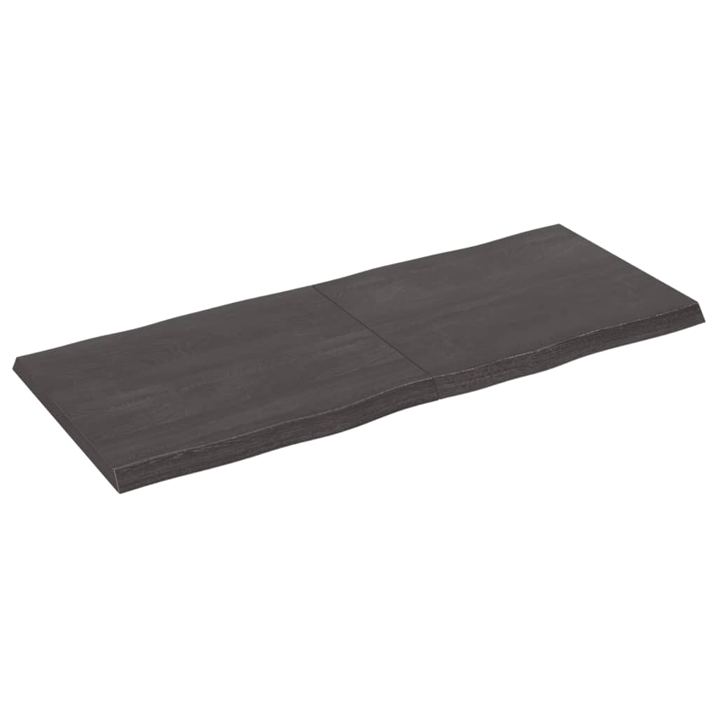 Bordsskiva mörkbrun 120x50x(2-4) cm massivt trä levande kant