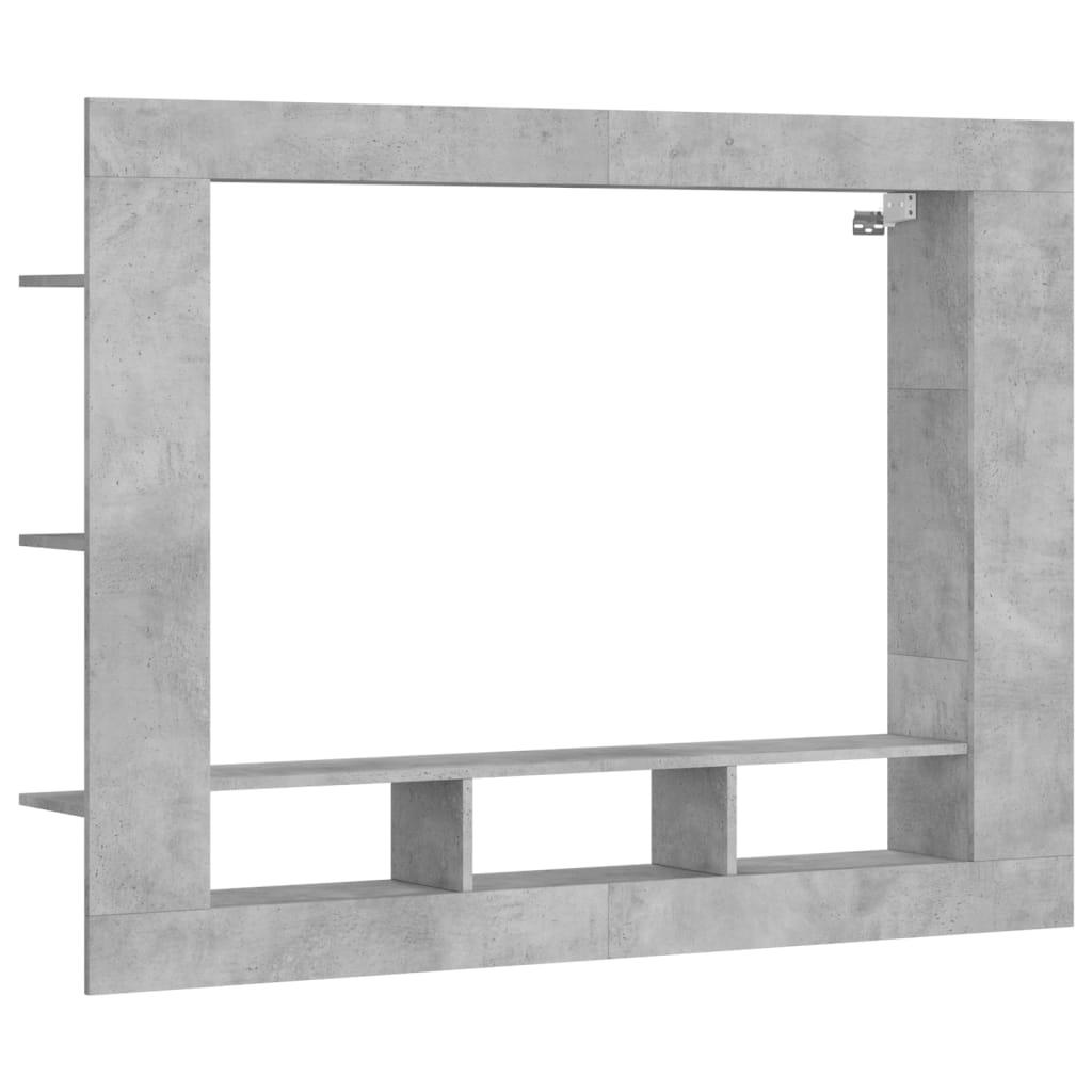 Tv-hylla betonggrå 152x22x113 cm konstruerat trä - HQ5