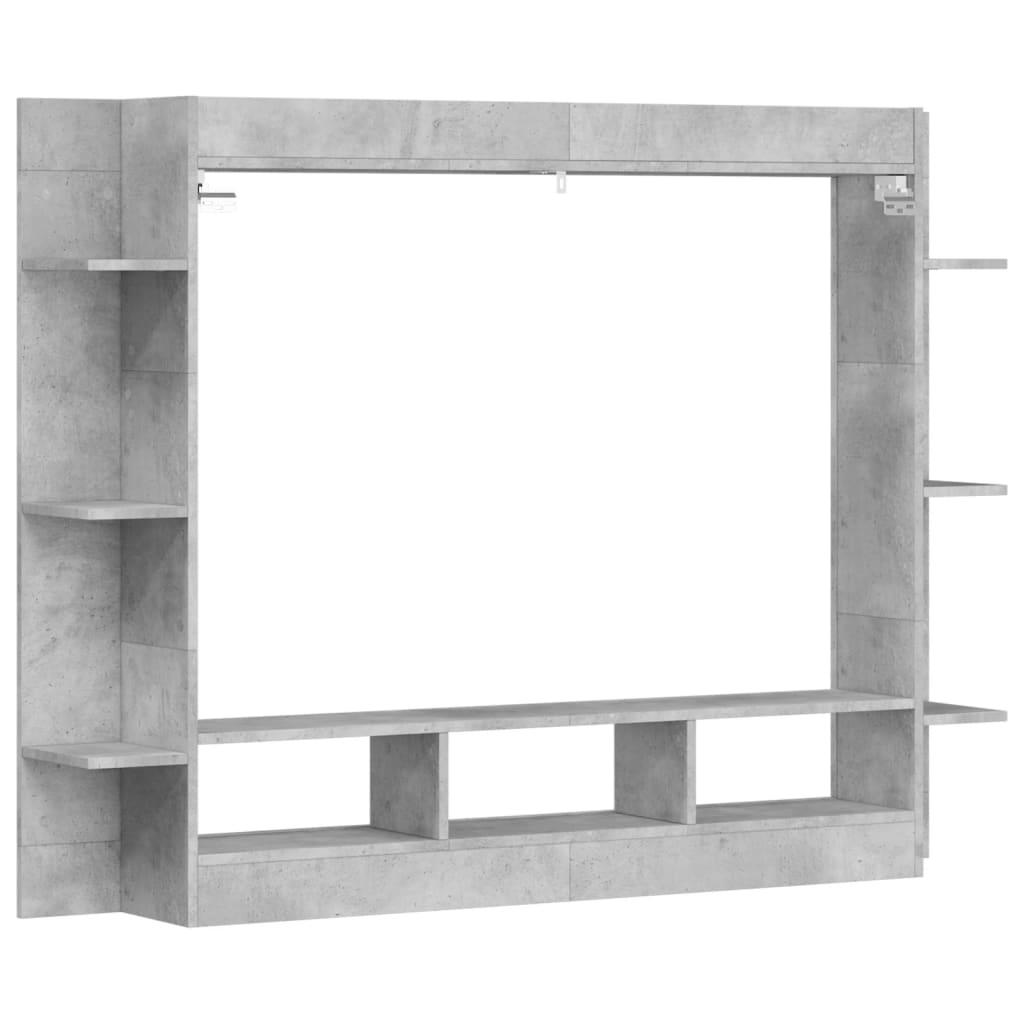 Tv-hylla betonggrå 152x22x113 cm konstruerat trä - HQ5