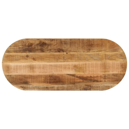 Bordsskiva 90x40x2,5 cm oval massivt grovt mangoträ - HQ5