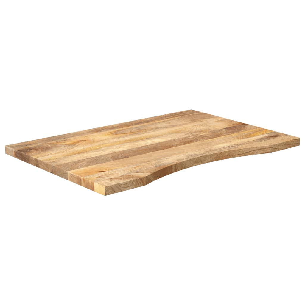 Skrivbordsskiva med kurva 100x50x2,5 cm massivt grovt mangoträ