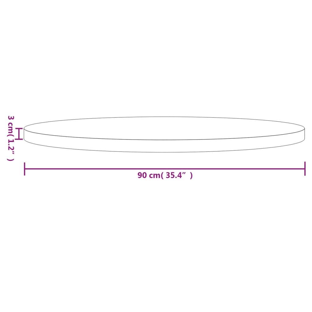 Bordsskiva rund Ø90x3 cm massiv furu - HQ5