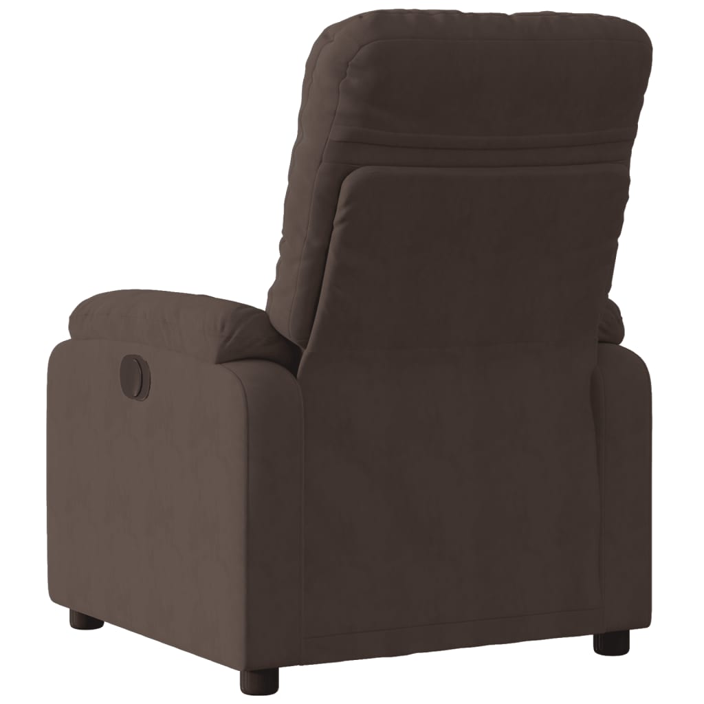 Reclinerfåtölj brun mikrofibertyg