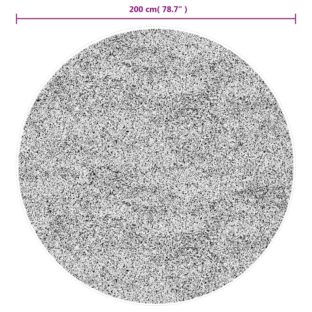 Mjuk matta HUARTE med kort lugg tvättbar sandbeige Ø 200 cm