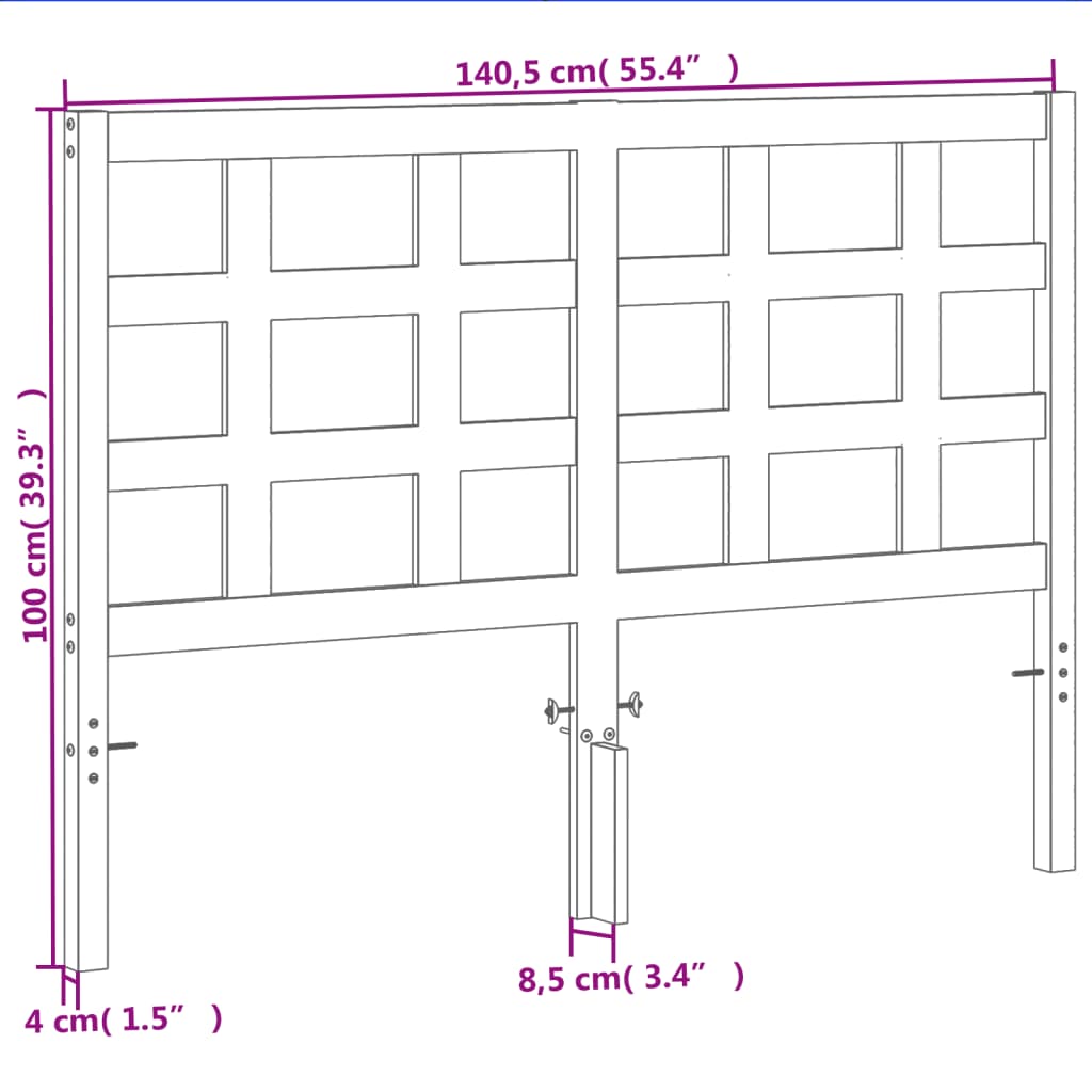 Huvudgavel vaxbrun 135 cm massiv furu