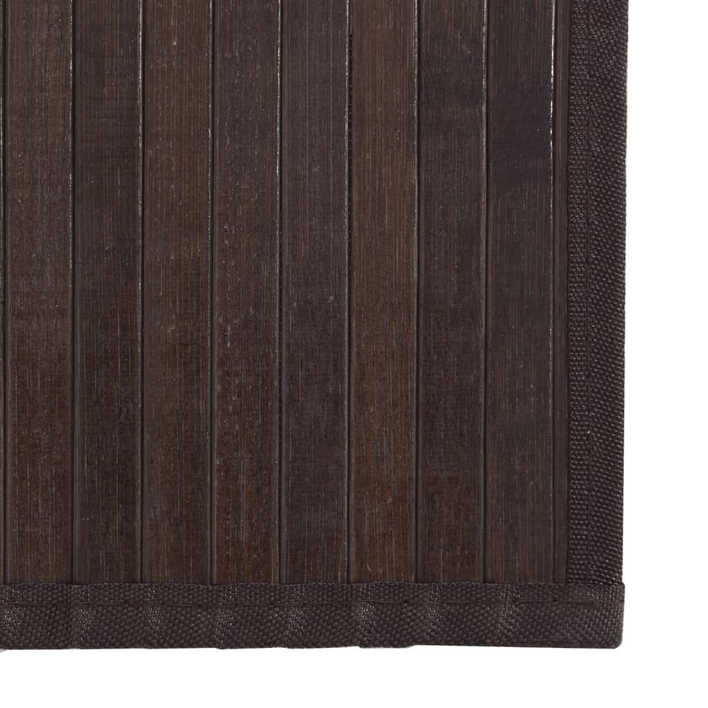 Matta rektangulär mörkbrun 100x500 cm bambu - HQ5