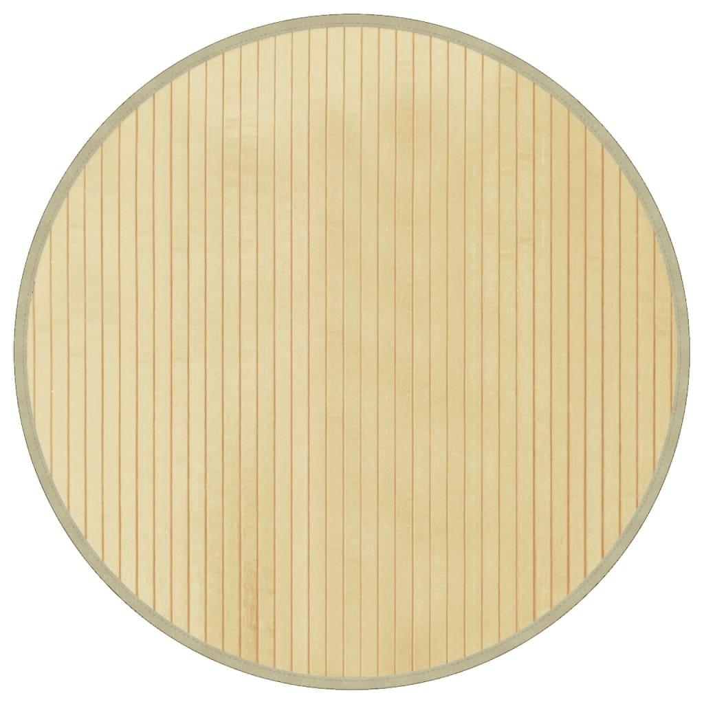 Matta rund ljus naturlig 60 cm bambu - HQ5