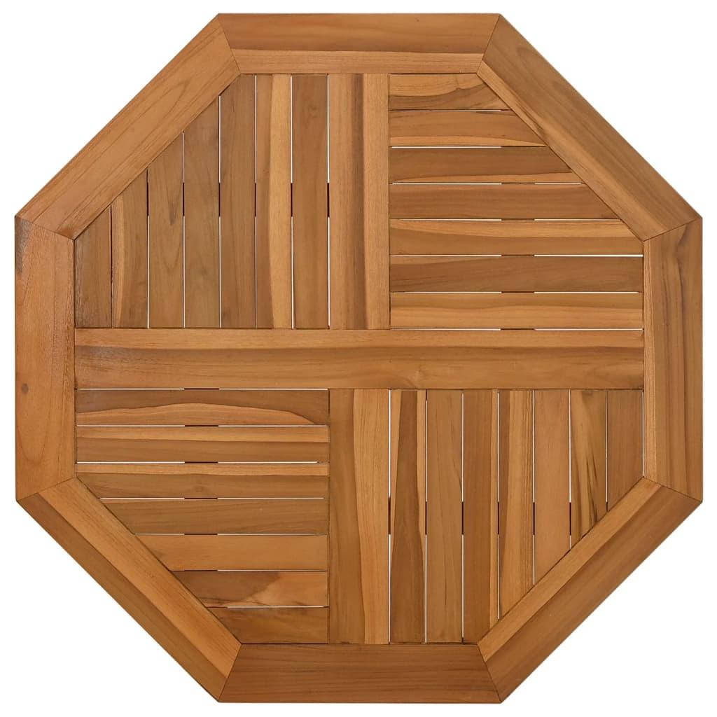 Bordsskiva 80x80x2,5 cm åttakantig massiv teak - HQ5