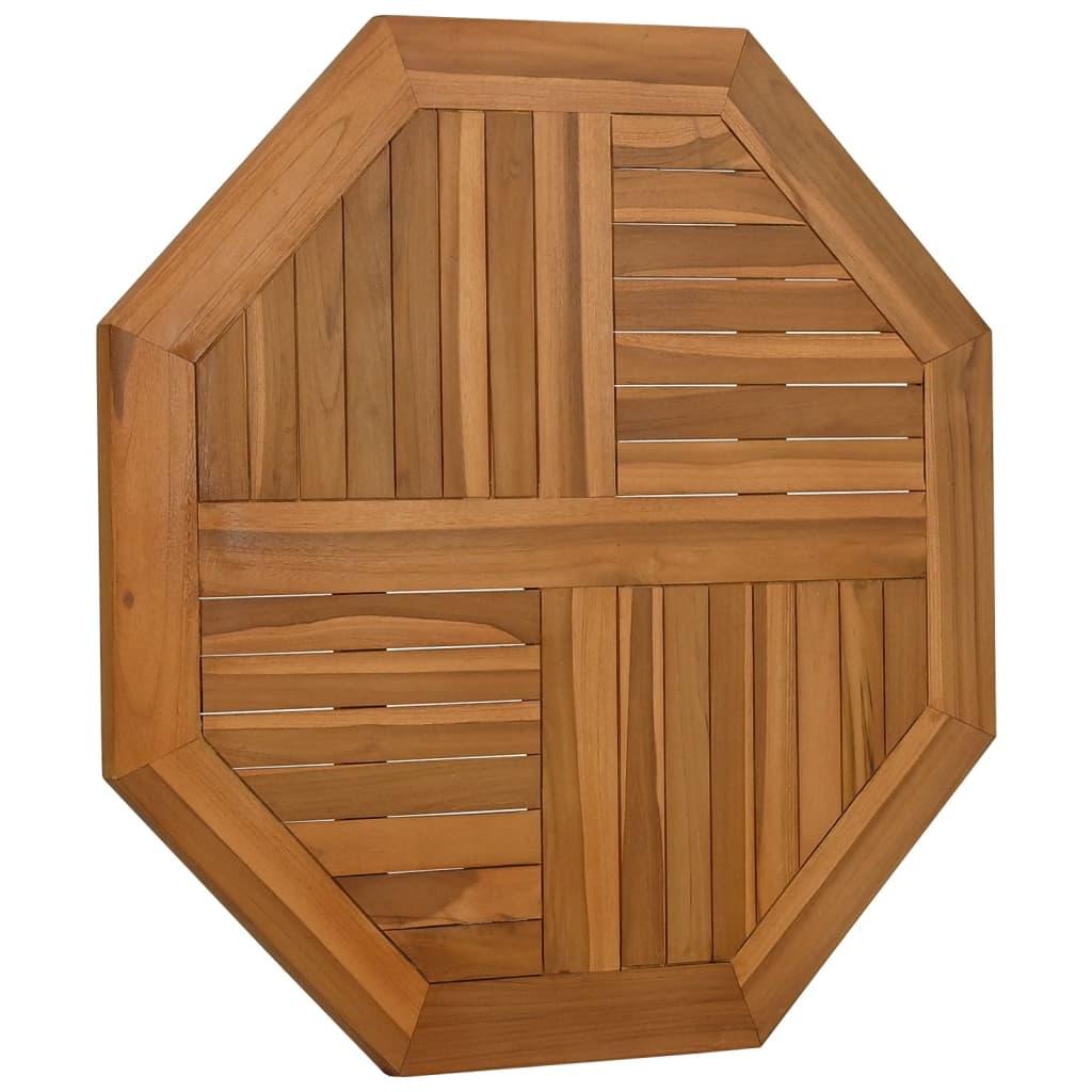 Bordsskiva 80x80x2,5 cm åttakantig massiv teak - HQ5