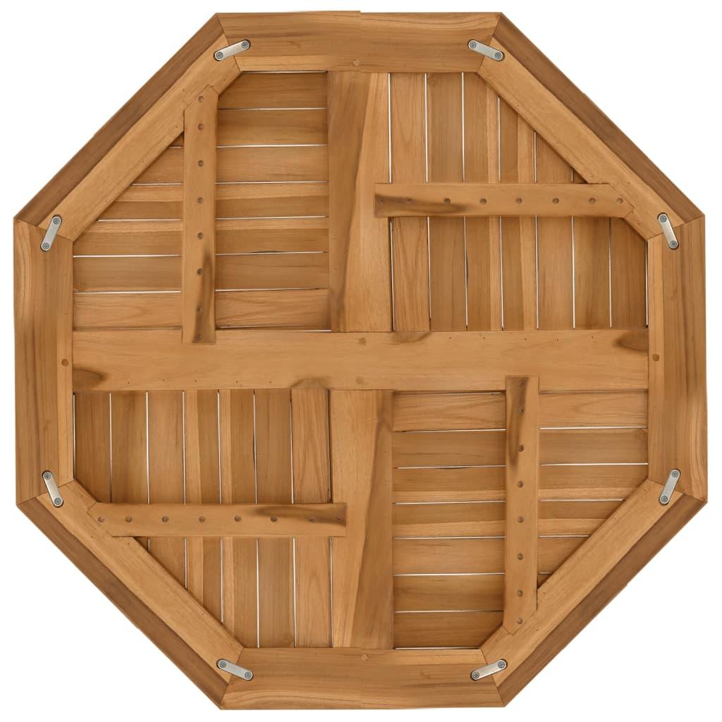 Bordsskiva 80x80x2,5 cm åttakantig massiv teak - HQ5