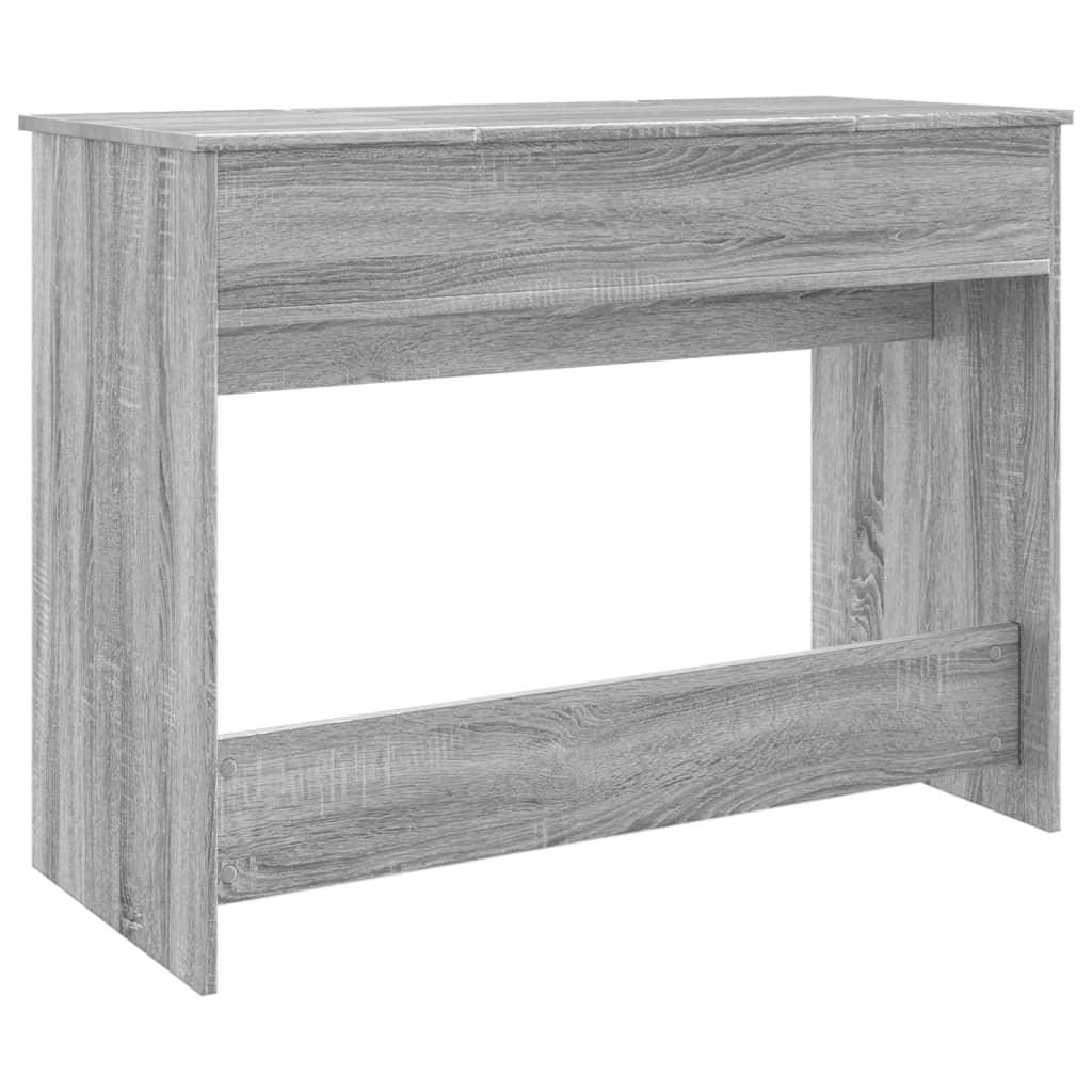 Sminkbord med spegel grå sonoma 100x45x76 cm - HQ5