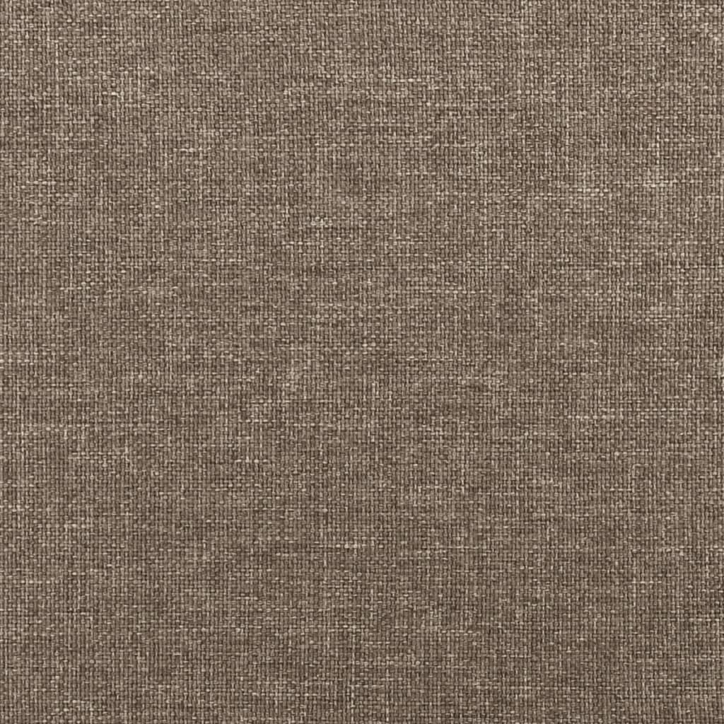 Ramsäng med madrass & LED taupe 120x190 cm tyg