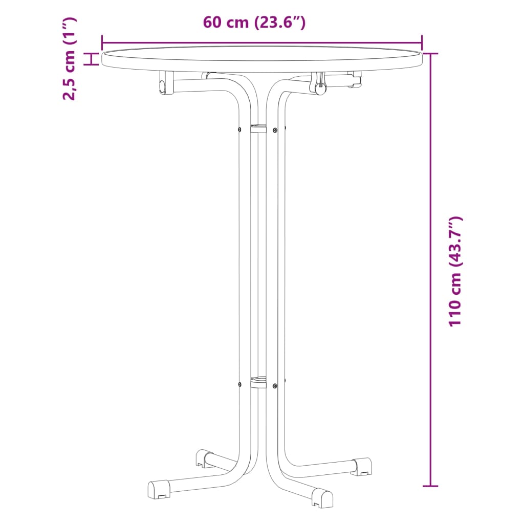 Matbord vit Ø60x110 cm konstruerat trä och stål