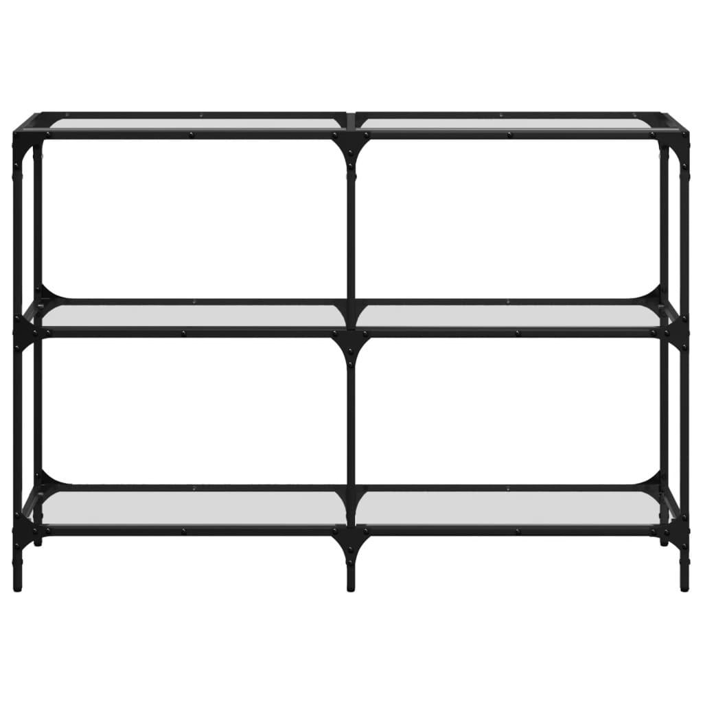 Konsolbord med transparent glasskiva 118,5x30x81 cm stål - HQ5