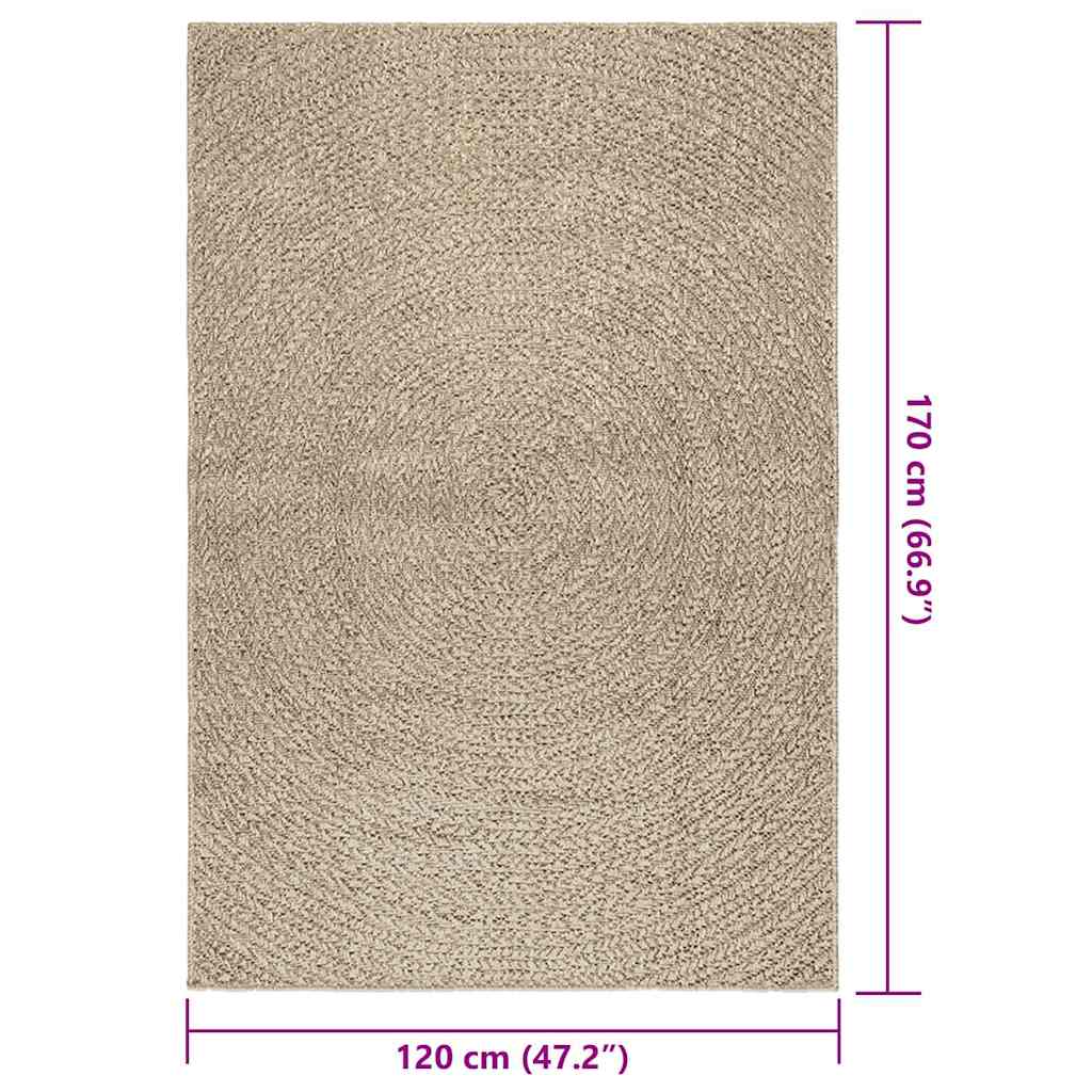 Matta ZIZUR beige 120x170 cm jutelook inomhus och utomhus