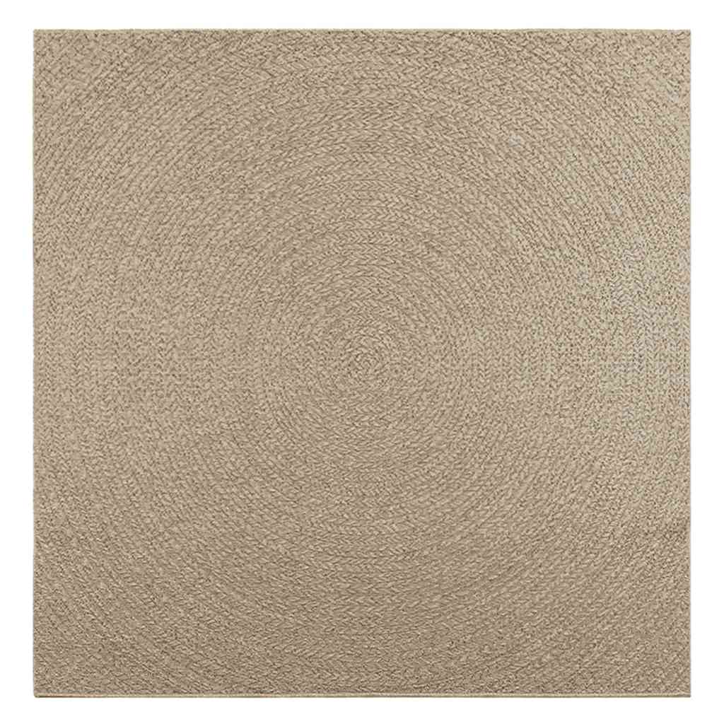 Matta ZIZUR beige 200x200 cm jutelook inomhus och utomhus