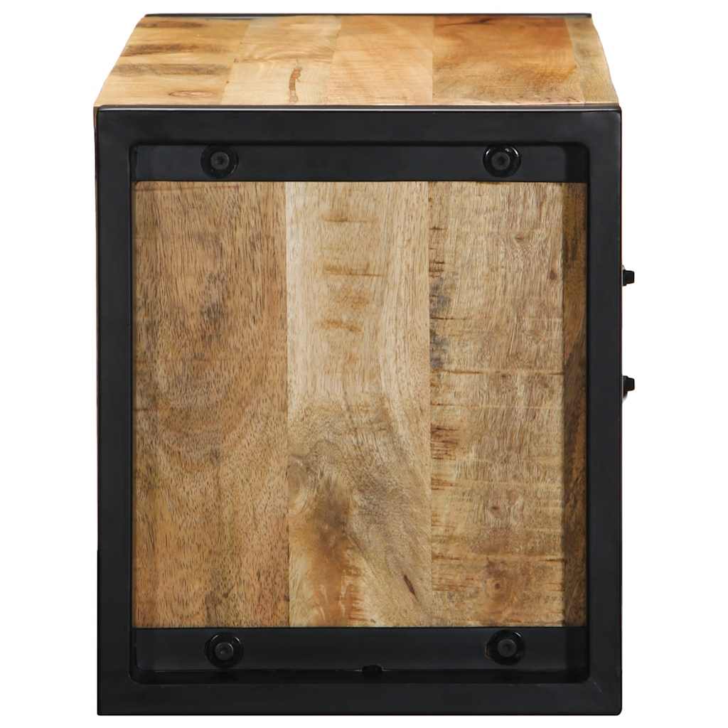 Tv-bänk 80x30x35 cm massivt grovt mangoträ