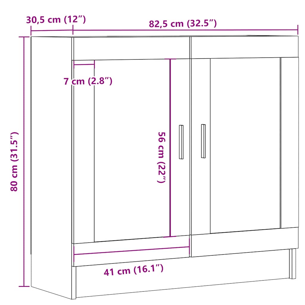 Bokhylla artisan ek 82,5x30,5x80 cm konstruerat trä