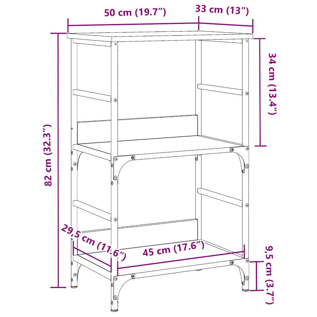 Tvättställsskåp artisan ek 50x33x82 cm konstruerat trä